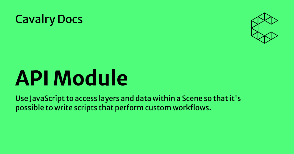 API Module | Cavalry